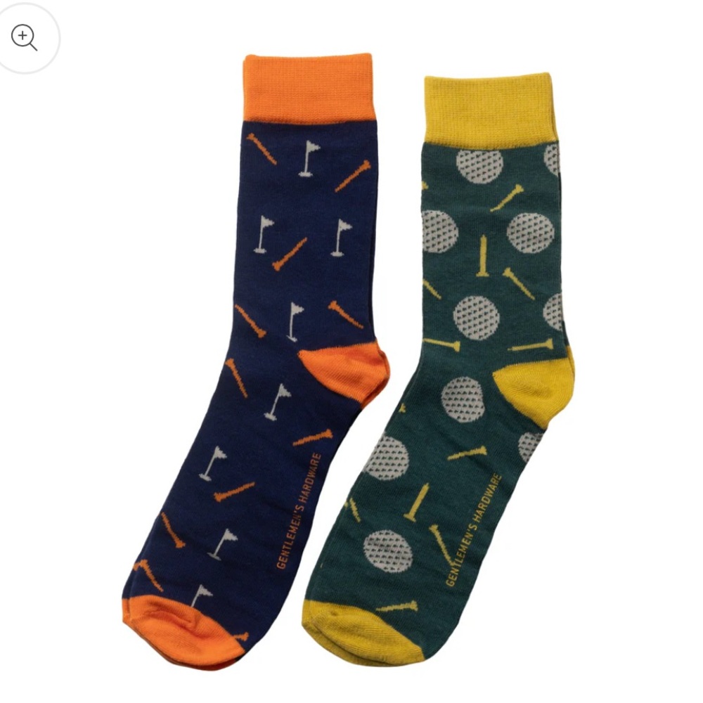 Organic Cotton Golf Crew Socks, 2 pairs